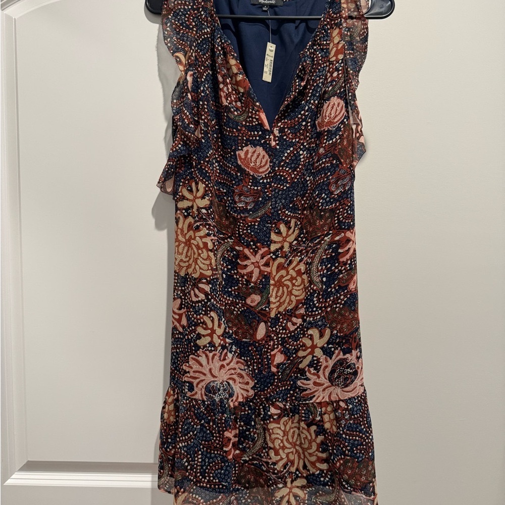 Madewell Sea Floral Lily Ruffle Dress